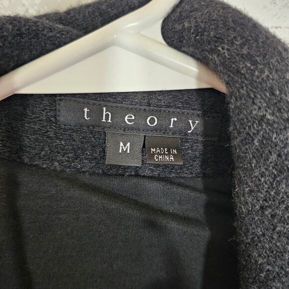 Theory Black Wool And Faux Leather Jacket - Picture 8 of 10